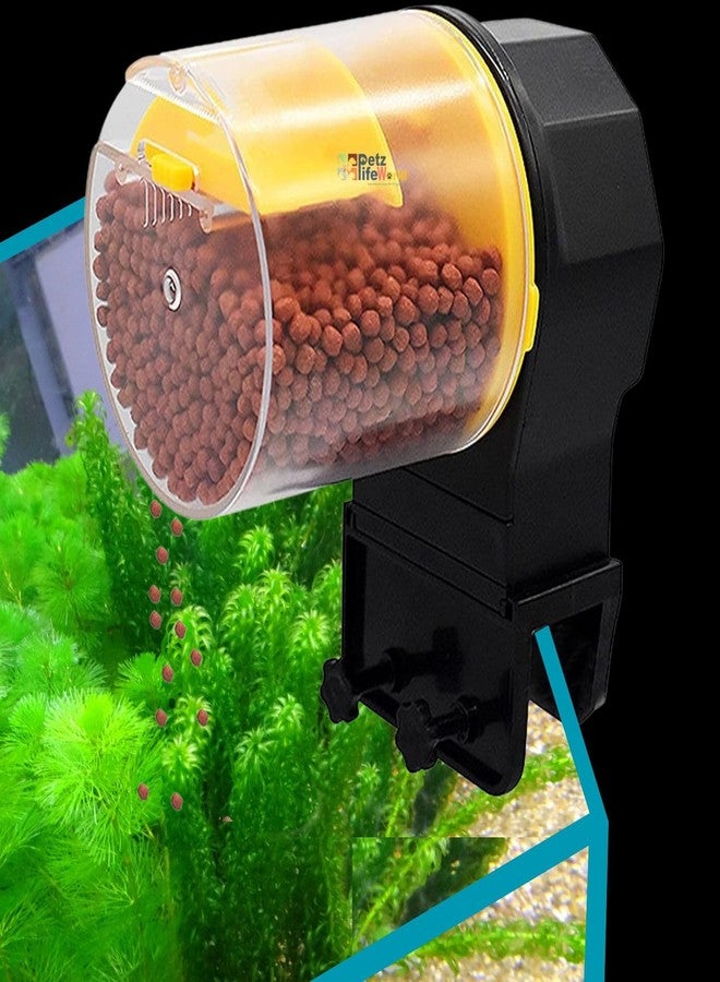VAYINATO® Aquarium Fish Tank Automatic Plastic Fish Food Feeder with Free 2 Dispenser 50G/100G | Random Colour (Pack of 1) by Petzlifeworld - Image 1
